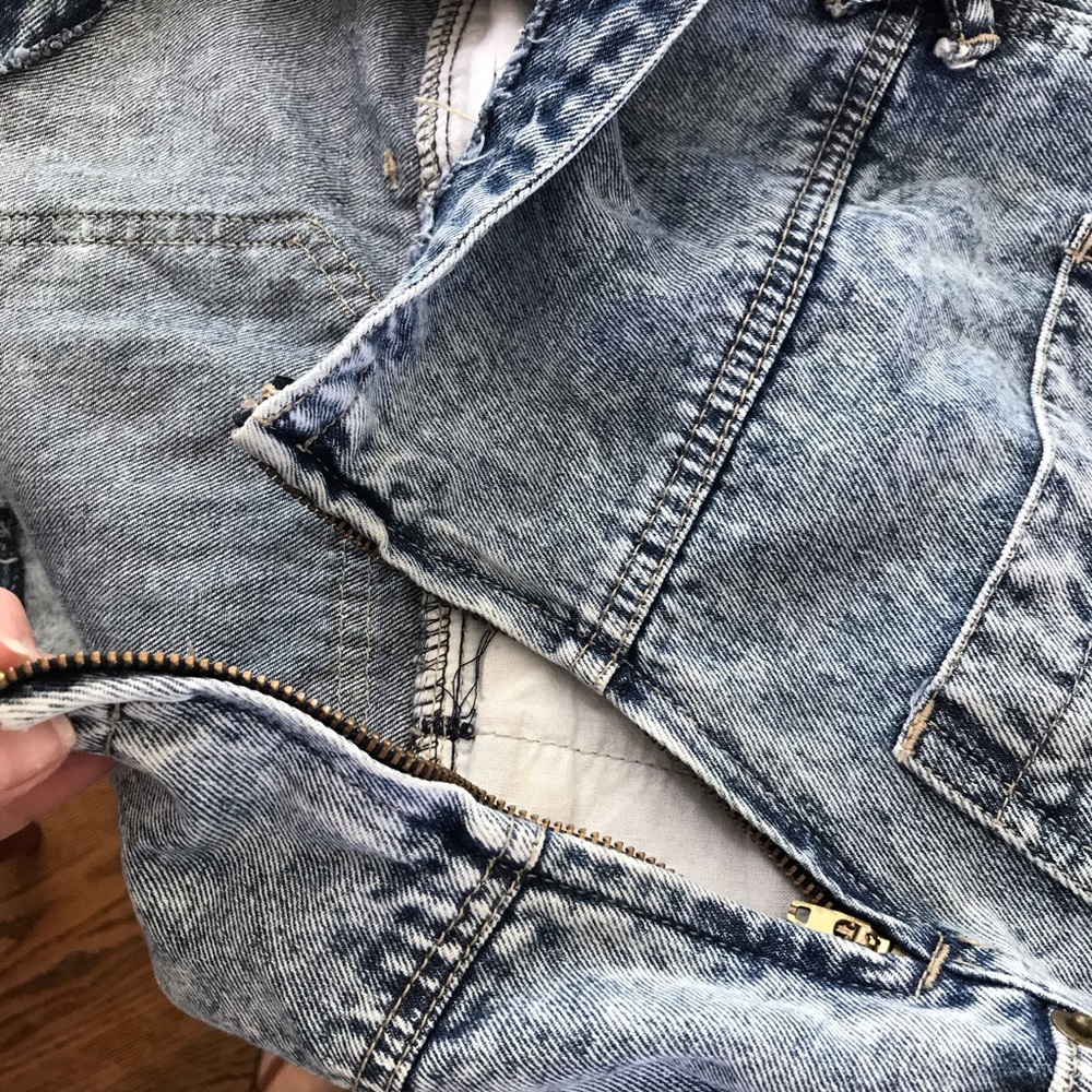 Vintage Bleached Denim Overall Dress - Picture 6 of 8